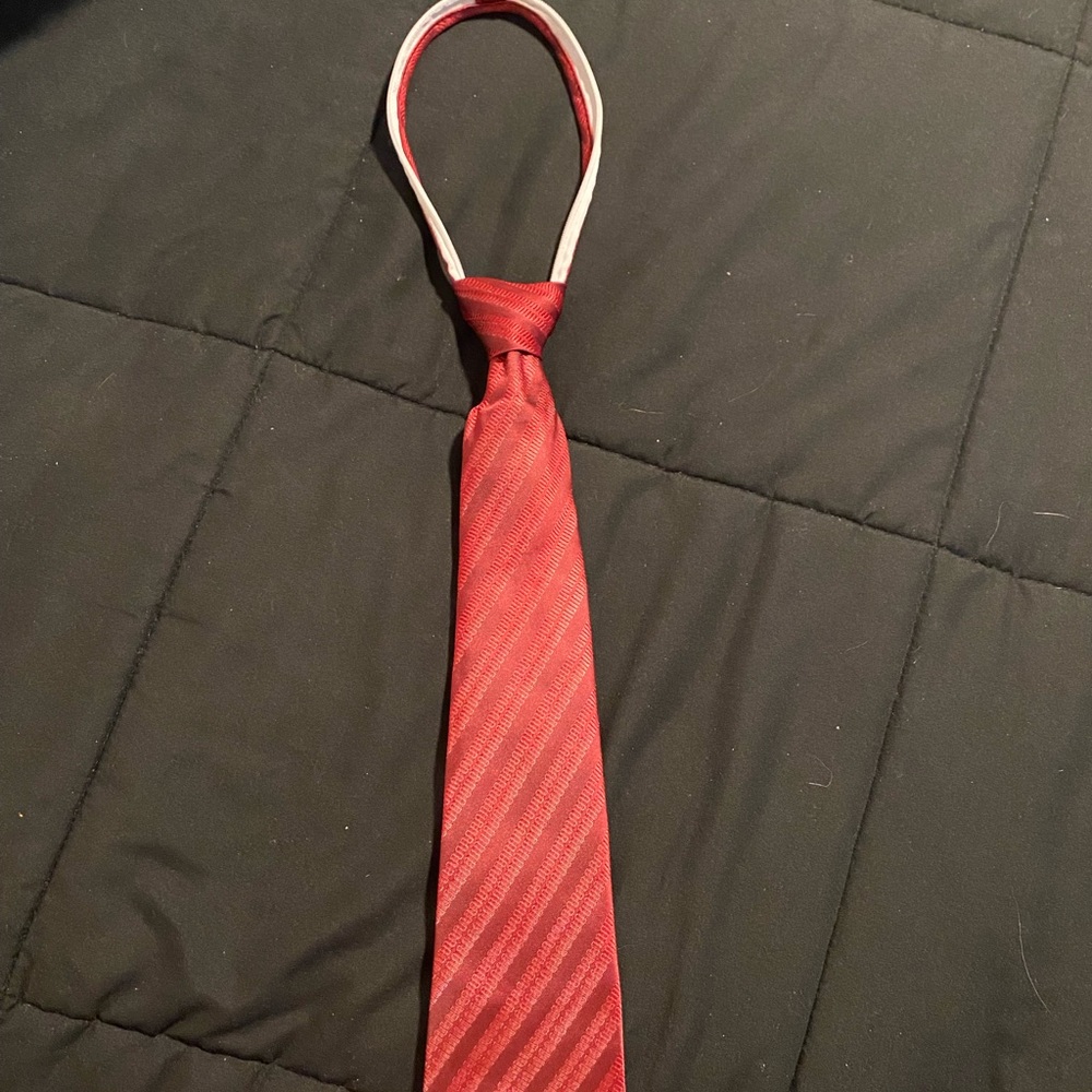 Very Unique Red Boys Zipper Tie.